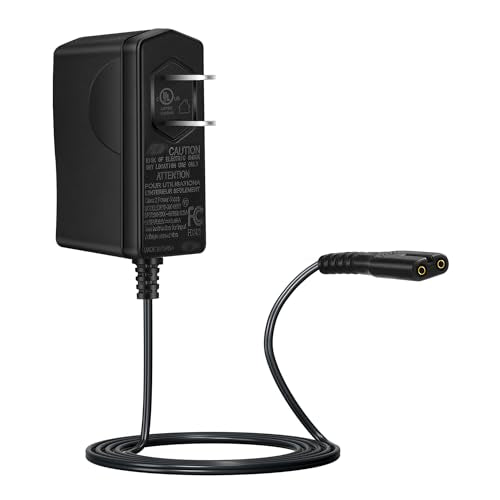 9V Adapter 6FT Charger for LABIGO Electric Spin Scrubber LA1 Pro KS-2619 and Voweek VWS211/SP02-2 Prong Power Supply Cord for Cordless Cleaning Brush, Replacement Charger FD DK10-090-0650 UL Listed