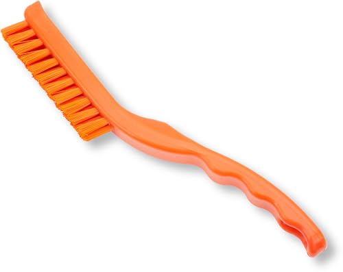 SPARTA Detail Brush Set - Grout & Crevice Brushes with Hanging Hole for Bathroom, Kitchens & Countertop, Plastic, 9 Inches, Orange - color: Orange, size: 9 Inches