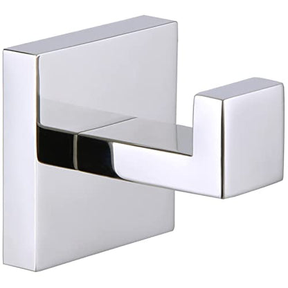 Angle Simple Bathroom Towel Hook, Bath Coat Robe Hanger, Polished Chrome | SUS304 Stainless Steel Robe Hook, Modern Hand Towel Holder for Kitchen Closet RV, Screw Wall Mount - color: Polished Chrome, size: 1 Pack