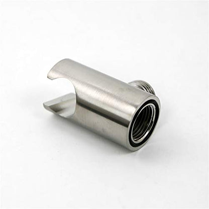 Shower Wand Holder Wall Mount,Hand Held Shower Holder with Hose Connector for Shower System Faucet Set,Handheld Shower Handle Sprayer Holder Attachment,Shower Hose Adapter, Brushed Nickel - color: Brushed Nickel