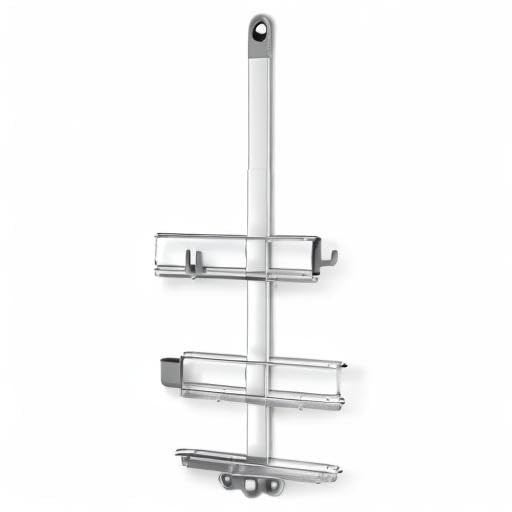 simplehuman Adjustable and Extendable Shower Caddy Large, Stainless Steel and Anodized Aluminum - style: Large