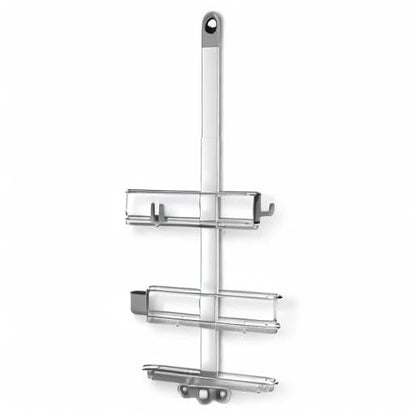simplehuman Adjustable and Extendable Shower Caddy Large, Stainless Steel and Anodized Aluminum - style: Large