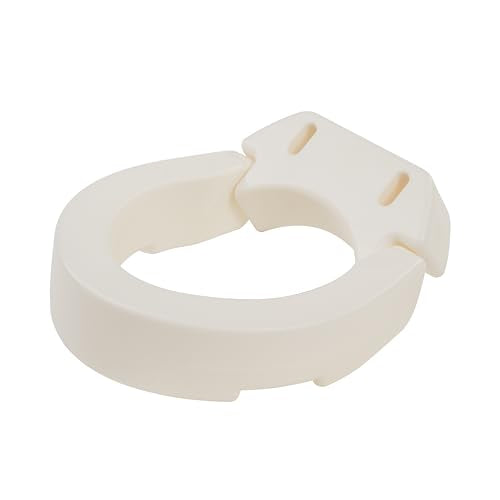 VMS Deluxe Bolt-On Hinged Raised Toilet Seat - Available in Elongated & Standard Styles, 300 lbs Weight Capacity (Standard) - size: Standard