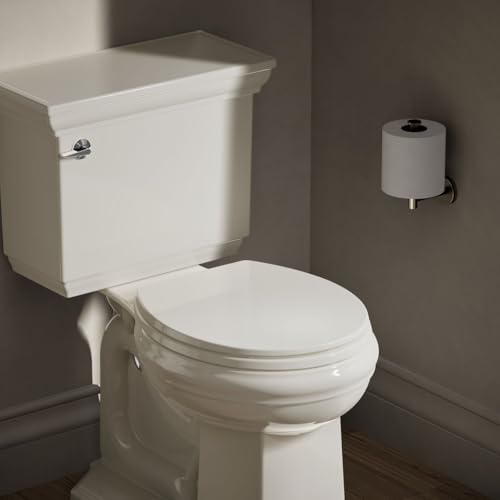 KOHLER K-4775-96 Brevia Round Toilet Seat with Quick-Release Hinges And Quick-Attach Hardware For Easy Clean, Biscuit (Pack of 2) - color: Biscuit, size: Round (Pack of 2)