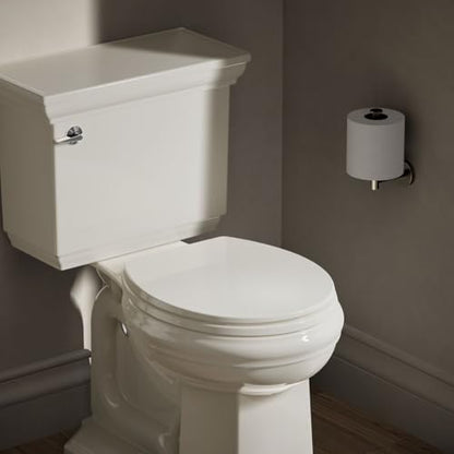 KOHLER K-4775-96 Brevia Round Toilet Seat with Quick-Release Hinges And Quick-Attach Hardware For Easy Clean, Biscuit (Pack of 2) - color: Biscuit, size: Round (Pack of 2)