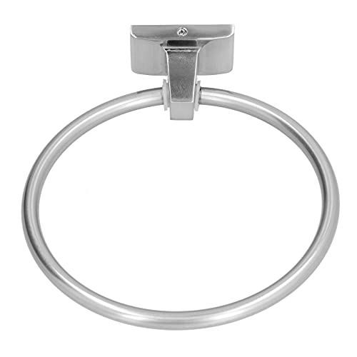 Generic Towel Ring Towel Holder Rack Wall Mounted Heavy Duty Zinc Alloy Stainless Steel Bathroom Hanger with Square Base for Home Bathroom