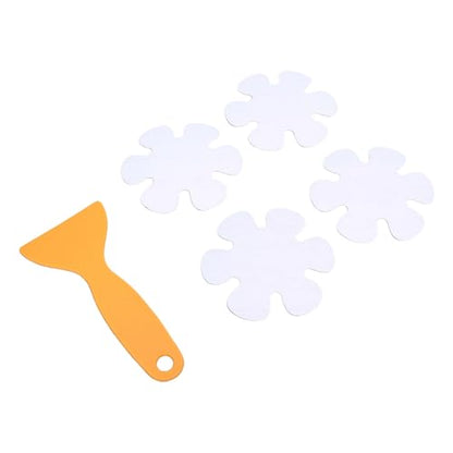 Zopsc Non Slip Bathtub Stickers, 24 Pcs Transparent Shower Decals with Scraper, Anti Slip Safety Treads for Bathtub Shower Floor, for Kids Elderly