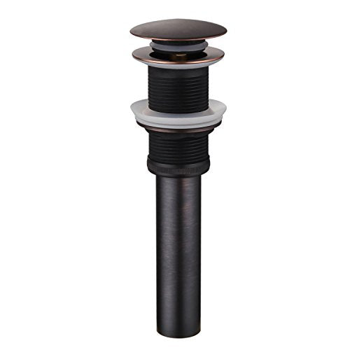 SUMERAIN Bathroom Sink Drain Without Overflow, Oil Rubbed Bronze | Brass, Pop Up Drain Stopper, Durable, Easy Installation - size: S7304O