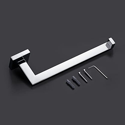 Miyili Towel Ring Bathroom Hand Towel Holder Square Style Towel Rack Wall Mounted Polished Stainless Steel, D06C - color: Polished Steel