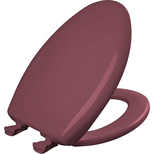 Bemis Classic Colors Slow Close Toilet Seat, Easy Clean Hinges and Durable Plastic Seat, Made in USA, Elongated, Raspberry - color: Raspberry, size: Elongated
