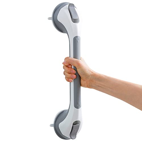 TAILI Grab Bars for Shower,Shower Handles for Elderly Suction,16.8",Grey | Safety for Showers,Bathtubs,Toilet,Elderly&Seniors,Bathroom Grip Bar Heavy Duty Handrails,No Drilling Removable Waterproof,G9 - color: Gray, size: 16.8"
