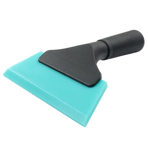 5 Inch Silicone Squeegee, Light Blue | Non Slip Handle, Streak-Free Cleaning, For Car, Glass, Mirror, Shower, Door, Bathroom - color: Light Blue