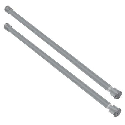 Cupboard Bars Spring Tension Rod, Adjustable 16-28 Inches, No Drilling Small Tension Shower Curtain Rod Ideal for Small Windows, Lockers, Kitchen，Wardrobes 2PC-13TD16-28GRx2 - color: Silver grey, size: 16"-28" 2pcs