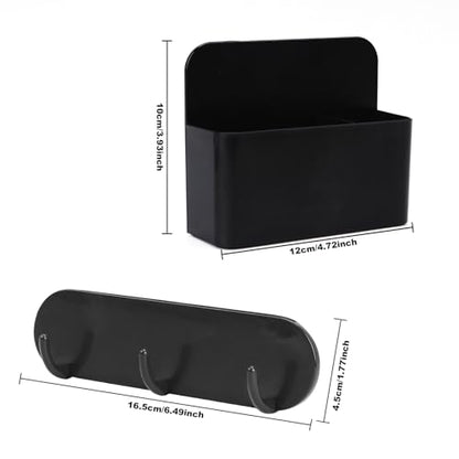 Magnetic Wall-Mounted Toothbrush Holder with Magnetic Hooks for Cruise ，Cruise Ship Essentials 2025- No Drilling Needed for Royal Caribbean & Alaska Cruise Ships, Caribbean Royal Must-Haves(Black) - color: Black