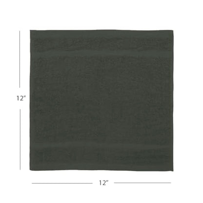 Avalon Towels Gray Washcloths Bulk Pack of 36 (12x12 inches) - 100% Cotton Washcloths & Face Towels - Highly Absorbent & Soft Wash Cloths for Showering, Wash Rags for Body & Face Cloths - color: Grey