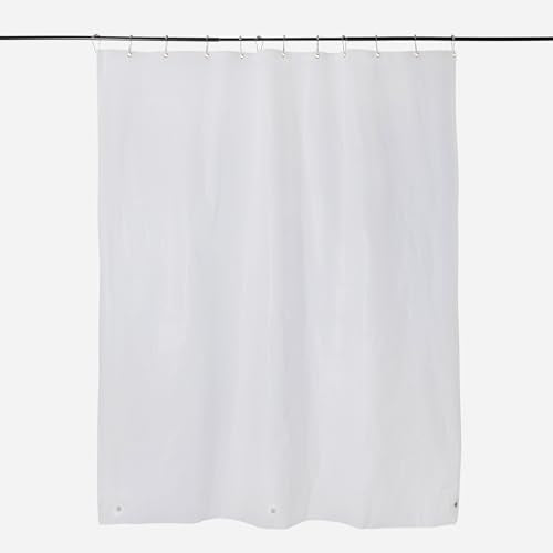 DKNY Frosty Shower Curtain Liner 70 x 72 Polyethylene with Gold Grommets - color: Frosty/Gold Grommets