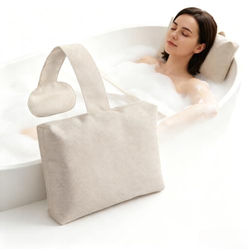 1-Pack Soft Pillow for hot tub, Clawfoot Tub & Chaise Lounge, Must Have Neck Pillow Bath Waterproof Essential Accessories for Big Soaking Tub, Patio recliner, Pool Lounger Chair, Fathers Day Dad Gifts - size: 1-Pack