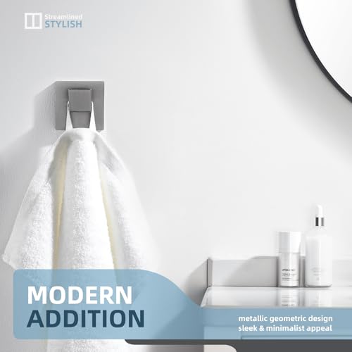 Angle Simple Bathroom Towel Hook, Coat Robe Hook for Wall, Gunmetal Gray | Heavy Duty SUS304 Stainless Steel, Shower Kitchen Entryway Hand Towel Holder, Screw Wall Mount - color: Gunmetal Gray, size: 1 Pack