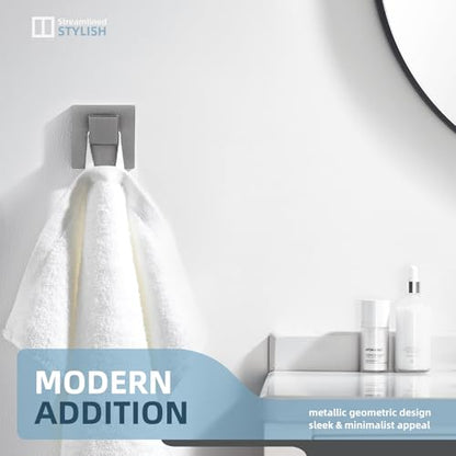Angle Simple Bathroom Towel Hook, Coat Robe Hook for Wall, Gunmetal Gray | Heavy Duty SUS304 Stainless Steel, Shower Kitchen Entryway Hand Towel Holder, Screw Wall Mount - color: Gunmetal Gray, size: 1 Pack