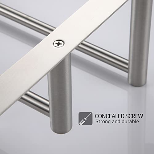 KOKOSIRI Bath Towel Bars Stainless Steel Bathroom 3-Tiers Ladder Towel Rack Wall Mount Towels Shelves, Brushed Nickel, B5002BR-L24 - color: Brushed, size: 24-Inch