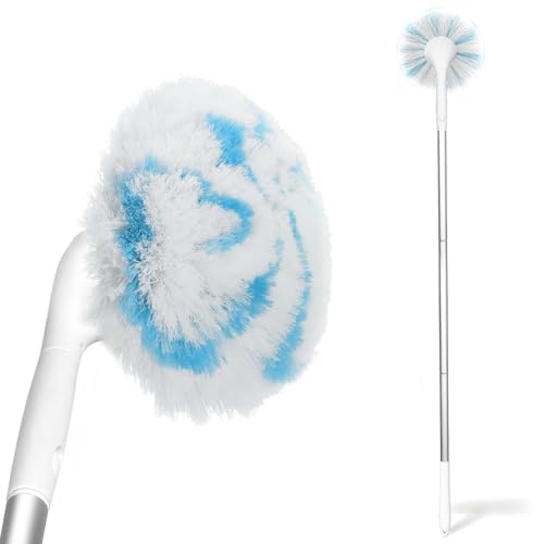 Non-Scratch Tub Tile Scrubber Brush, 48" Long Handle (1-Pack) | Soft Tub Mop, 2026 Version, All-in-One Adjustable Shower Brush for Bathtub, Bathroom, Sink, Faucet, and Wall Tile