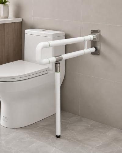 30-Inch Flip-Up Toilet & Shower Standing Assist Grab Bar for Seniors | Toilet Safety Rails, Foldable Grab Bar, Wall Mounted Handle for Elderly & Handicap, disabled aid, nonslip grip, well price