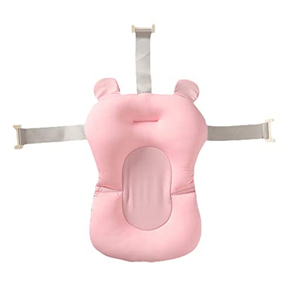 Baby Bath Cushion Support Bat Newborn Floating Bath Sling for Infant Tub (Pink Bear, 28cm*43cm*26cm) - color: Pink Bear