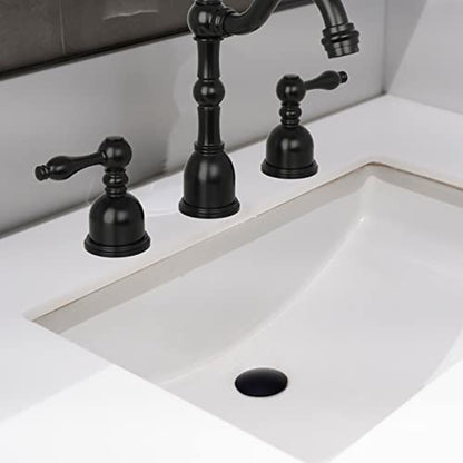 Matte Black Push Button Bathroom Sink Drain Stop & Pop Lavatory Stopper Without Overflow Bathroom Basin - color: Matte Black, style: Without Overflow