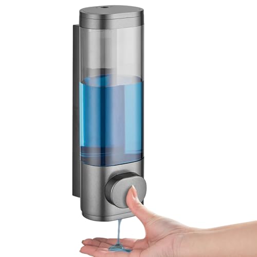 Pollock Shampoo and Conditioner Dispenser 1 Chamber No Drill | Shower Soap Pump Dispenser Wall Mounted,Body Wash Dispenser,Shower Gel Shampoo Holder for Bathroom Accessories, (Gun1) - color: Gun1