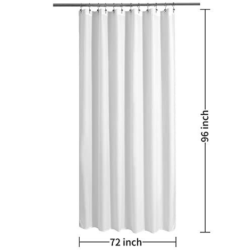 ALYVIA SPRING 72x96 Extra Long Waterproof Fabric Shower Curtain Liner White | 2 Magnets, Soft Cloth & Hotel Quality, Machine Washable, Light-Weight, Extra Long Size - color: White, size: 72"W x 96"L (Pack of 1)