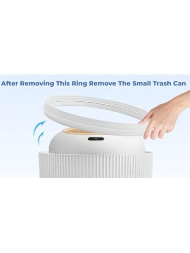 Touchless Sensor Trash Can 2-Pack, 10L & 12L, Locking Lid, White | Touchless sensor lid with odor-locking design keeps hands clean and helps reduce odors for everyday use.