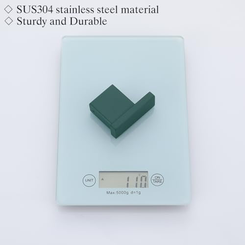 RANDOM Dark Green Towel Hooks for Bathrooms Square Shower Hooks Stainless Steel Wall Mount Coat Hooks.96009-8DKG - color: Single Hook-Dark Green