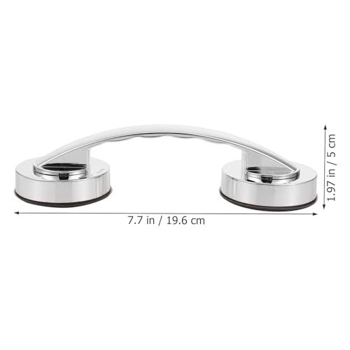 Healeved Suction Grab Bar 7.7 Inch Suction Cup Handle for Bathroom Safety Support Elderly Shower Grab Bar Portable Handle for Bathtubs and Showers