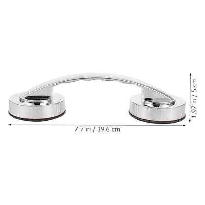 Healeved Suction Grab Bar 7.7 Inch Suction Cup Handle for Bathroom Safety Support Elderly Shower Grab Bar Portable Handle for Bathtubs and Showers