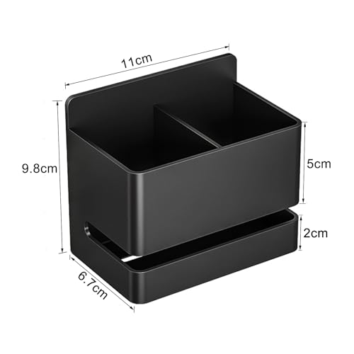 Electric Toothbrush Holder, Wall Toothbrush Holder Bathroom，2 Slot | Made of aluminum; no drilling ; suitable for use in bathrooms, kitchens, and studies. - size: Double slot