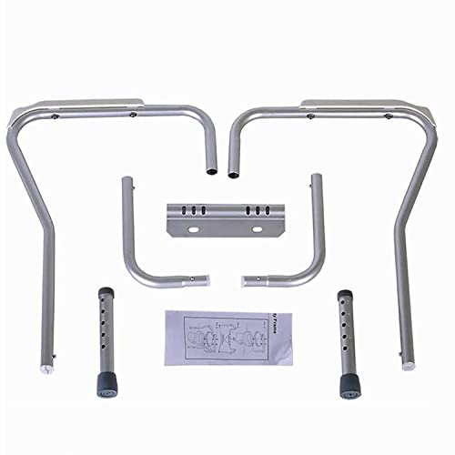 Free Standing Toilet Surround Frame, Adjustable Height Aluminium Bathroom Safety Frame Rail, Lightweight Non-Slip, for Assist Elderly Disabled Seat Support Bath