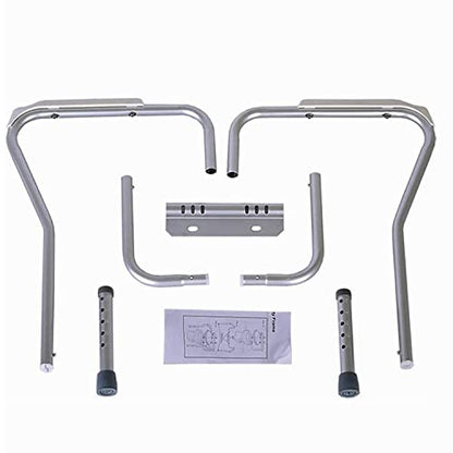 Free Standing Toilet Surround Frame, Adjustable Height Aluminium Bathroom Safety Frame Rail, Lightweight Non-Slip, for Assist Elderly Disabled Seat Support Bath