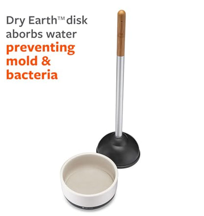 Full Circle Refill Component - Dry Earth Disk for Quick Drying Toilet Plunger, Instant-Dry Construction for Mold & Mildew Prevention - color: Dry Earth Refill, style: Plunger