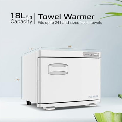Pantin 18L Premium One Compartment Towel Warmer for Hair Salon, Beauty SPA, Restaurant & Home. Heated Towel Warmer: Large Electric Hot Towel Cabinet for Salons, Spas - The Best Spa Equipment 110V 180W - size: 1 Compartment