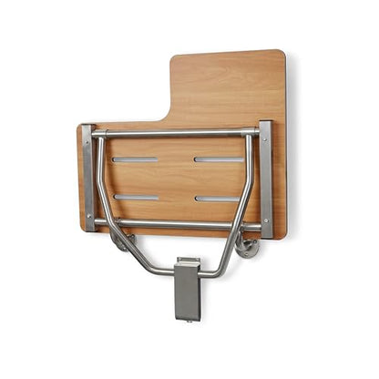 Seachrome 28" x 22.5” Teak Reversible Folding Transfer Tub/Shower Seat, ADA Compliant - color: Teak, size: 28 x 22.5