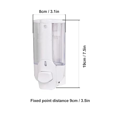 Manual Soap Dispenser, Wall Mounted Soap Dispenser Shampoo and Conditioner Dispenser 350ml Hand Soap Dispenser Refillable Liquid Lotion Pump Dispense for Bathroom Kitchen Hotel(Silver)
