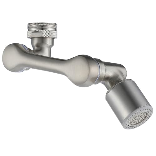 1080 Degree Rotating Faucet Extender Kitchen Sink Aerator Extension Brushed Nickel