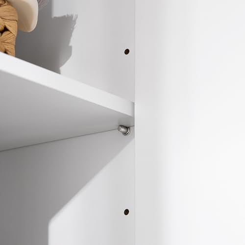 SoBuy Double Tilt Out Laundry Hamper Cabinet, 27.6 x 14.6 x 36.9 in, White | Double Tilt Out Laundry Storage Cabinet With Adjustable Shelves, Tall Cabinet With Hidden Pull Out Baskets, SO2-BZR150-W - color: White, size: Tall
