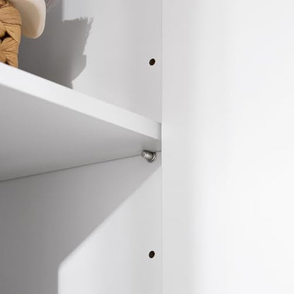 SoBuy Double Tilt Out Laundry Hamper Cabinet, 27.6 x 14.6 x 36.9 in, White | Double Tilt Out Laundry Storage Cabinet With Adjustable Shelves, Tall Cabinet With Hidden Pull Out Baskets, SO2-BZR150-W - color: White, size: Tall