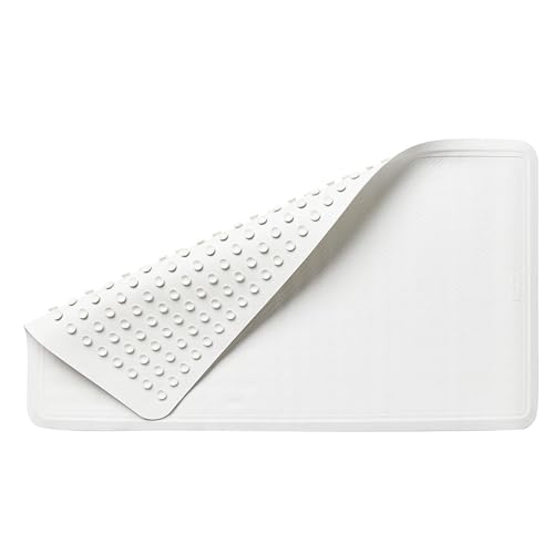 Rubbermaid Commercial Products Safti-Grip Bath Mat, Large, White, Suction-Backed, for Commercial/Residential Use for Home/Hotel/Shower/Bathtub - size: Large