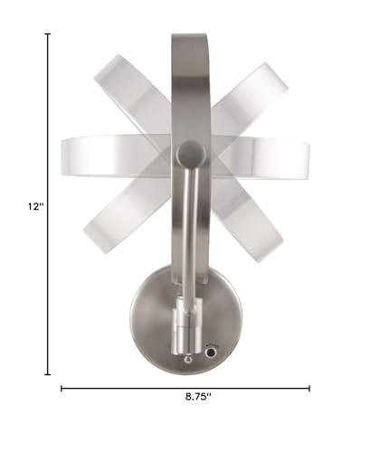 Zadro 9" Round Battery Operated LED Wall Mounted Makeup Mirror, 10X/1 or 5X/1 Vanity Mirrors for Wall, Arm Extends +16"