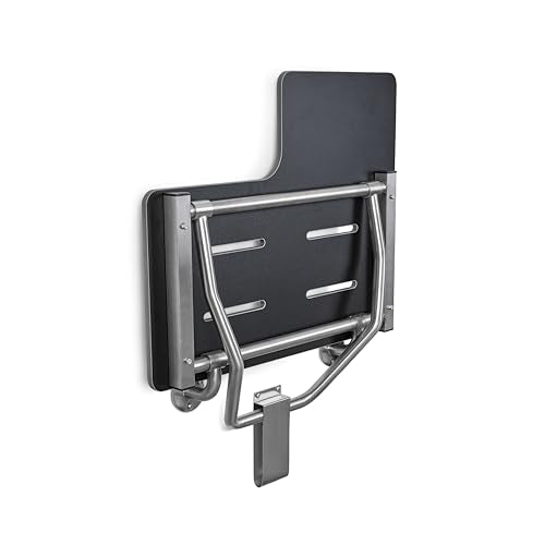 Seachrome 32" x 22.5” Black Reversible Folding Transfer Tub/Shower Seat, ADA Compliant - color: Matte Black, size: 32 x 22.5