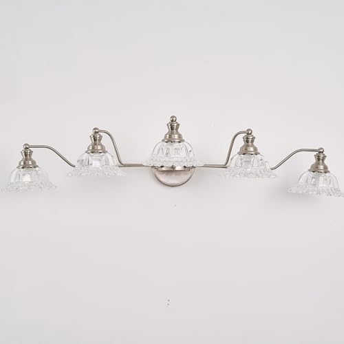 XIEDUN Brushed Nickel 5 Light Vanity Light - color: Brushed Nickel, size: 5 Light
