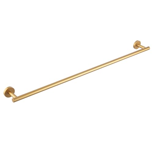 GERZWY Stainless Steel 33-Inch Bathroom Towel Bar Gold Towel Rack Wall Mounted Towel Rail Bath Towel Rod AG1101C85-BE - color: Gold, size: 32 Inch (Pack of 1)