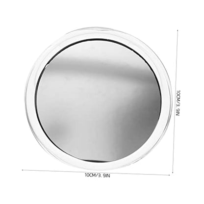 NOLITOY Round Makeup Mirror with Suction Cups 20x Magnification Lighted Magnifying Mirror for Travel and Home